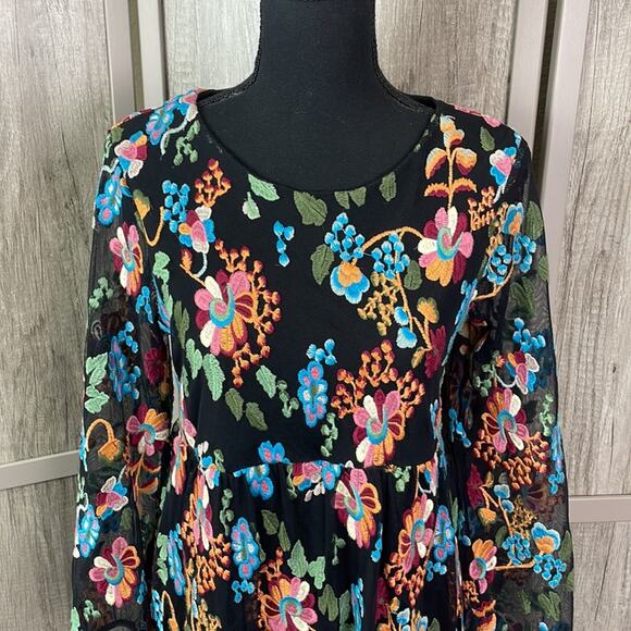 Philosophy boho floral embroidered midi dress women’s PM - Picture 2 of 15